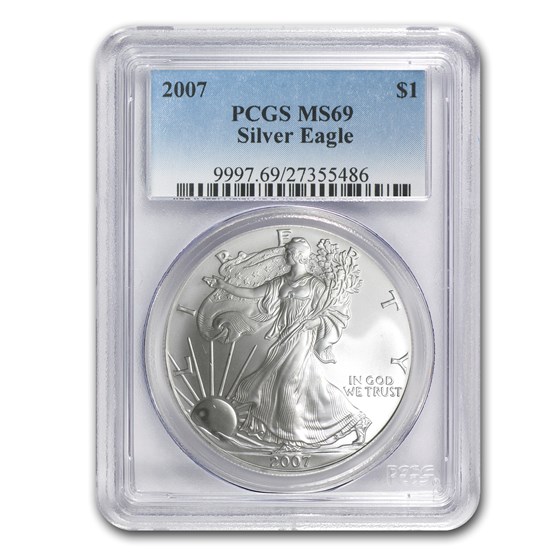 2007 Silver American Eagle MS-69 PCGS 2007 Silver American Eagle MS-69 PCGS